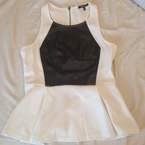 Back cutout peplum top